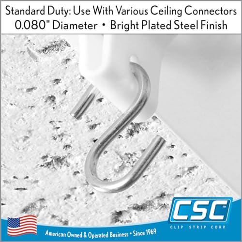 100 Pack Stainless Steel S Hooks for Hanging Plants & Utensils