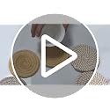 CHIYOSING Set of 8 Cotton Woven Coasters with Holder, Absorbent & Durable