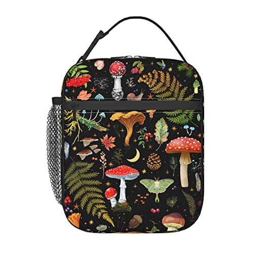 Mushroom Insulated Lunch Bag - Reusable Thermal Tote for Work and Picnic