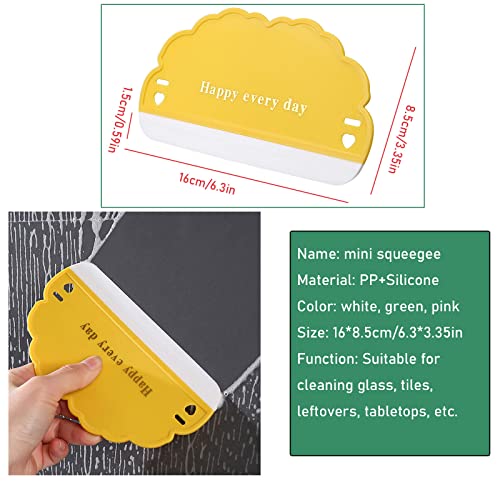 3-Pack Cloud Shower Squeegee - Soft Silicone Glass Cleaning Scraper Tool