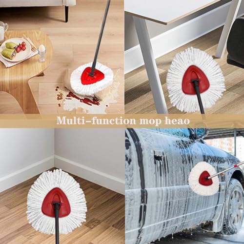 4 Pack Microfiber Mop Replacement Heads for O-Cedar Spin Mop