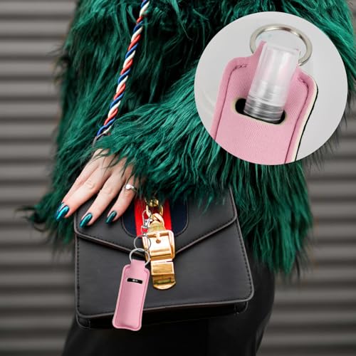 3 Pack Neoprene Chapstick Holder Keychains for Women Lip Balm