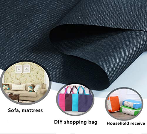 Olgamo Non-Woven Fabric for Sofa Renovation - 60" x 3 Yards, Black