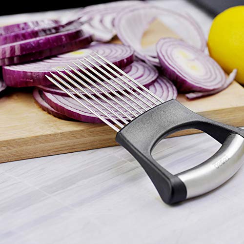 Hovico Stainless Steel Onion Holder & Vegetable Cutter Tool