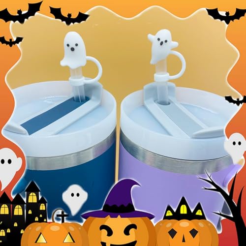 6-Pack Halloween Silicone Straw Cover Caps for Stanley Tumblers