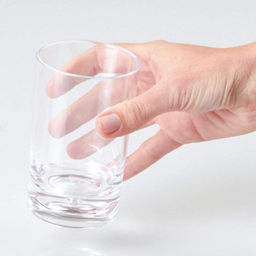 iDesign Eva Plastic Tumbler Cup, Holder for Makeup Brushes, Toothbrushes, Glasses, and Brushes on Bathroom, Vanity Countertops, College Dorm, Bedroom Desks, 2.75" x 2.75" x 4.25" - Clear