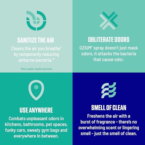 Ozium Outdoor Essence 8 Oz Air Sanitizer & Odor Eliminator Spray - Pack of 6