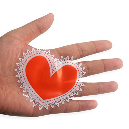 Valentine's Day Heart Window Clings - 5 Sheets Reusable Decor