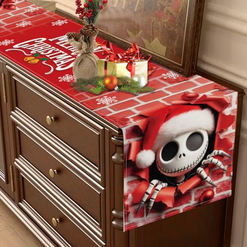Christmas Table Runner Red 13x72 Inches Holiday Table Decor