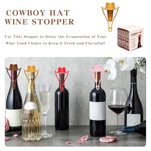 Lestp Cowboy Hat Wine Stopper - Cute Silicone Bottle Preserver