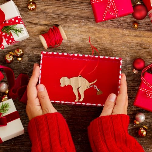 Personalized Dog Poop Christmas Ornament - Funny Wooden Decor 2025