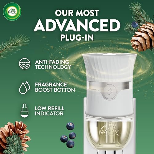 Air Wick Plug-In Scented Oil Refills, 4 Count, Fresh Pine & Juniper