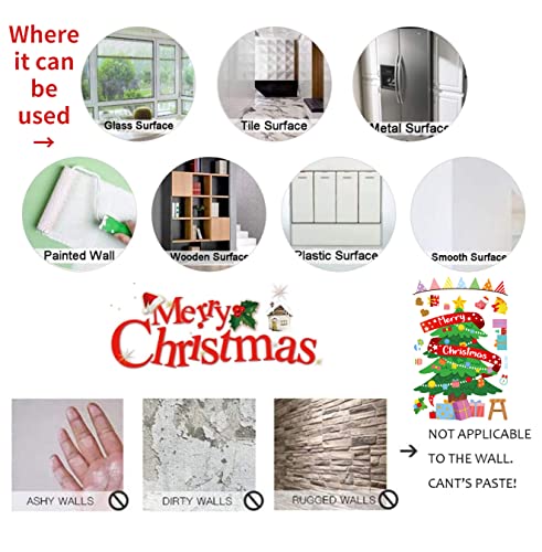 Christmas Window Cling Stickers - 159 PCS Reusable Snowflake & Santa Decals