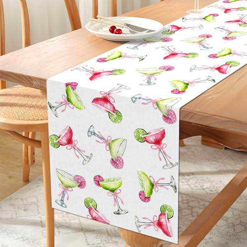 Margarita Table Runner - 13" x 72" Margs and Matrimony Party Decor