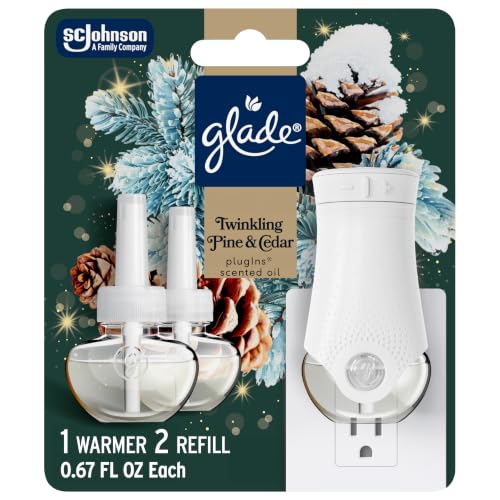Glade PlugIns Twinkling Pine & Cedar Air Freshener Starter Kit