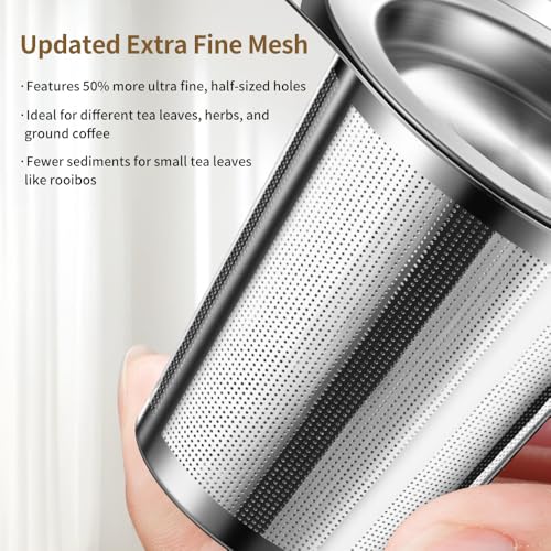 BOMANSI BOMS 2-Pack Stainless Steel Tea Infuser Set with Drip Tray