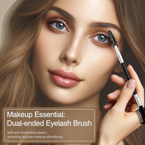 Kootinn 3-Head Eyebrow & Eyelash Shaper - Makeup Grooming Tool with Spoolies