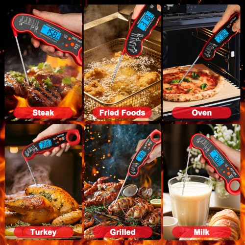 Instant Read Meat Thermometer - Accurate Kitchen Food & Candy Thermometer