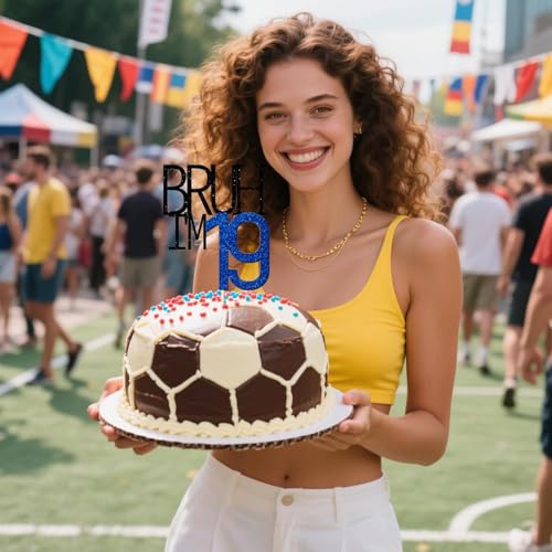 Bruh I'm 19 Cake Topper - Fun Birthday Decoration for Boys