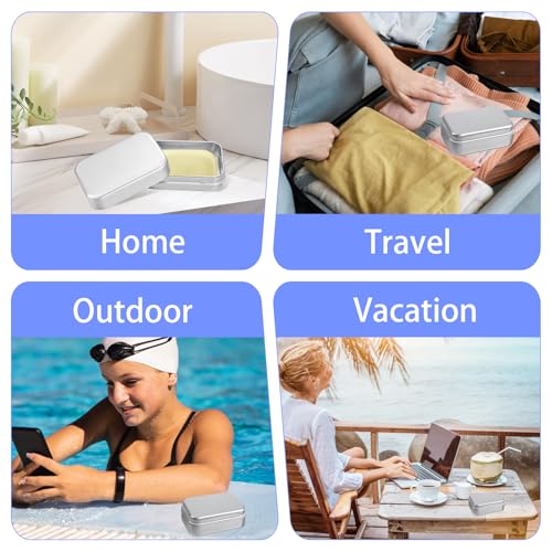 2-Pack Stainless Steel Travel Soap Cases with Draining Layer