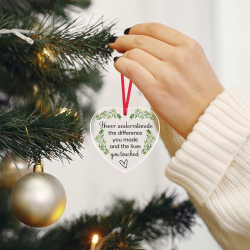Thank You Acrylic Christmas Ornament - Employee Appreciation Gift