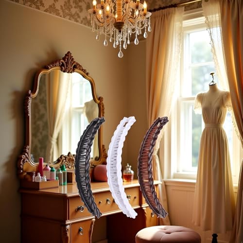 ROMI FLORIA 3 Pack Banana Hair Clips Set Vintage Hair Grips for Thick Hair