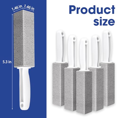 AZEN 5 Pack Pumice Stones with Handle - Toilet, Sink & Grill Cleaner