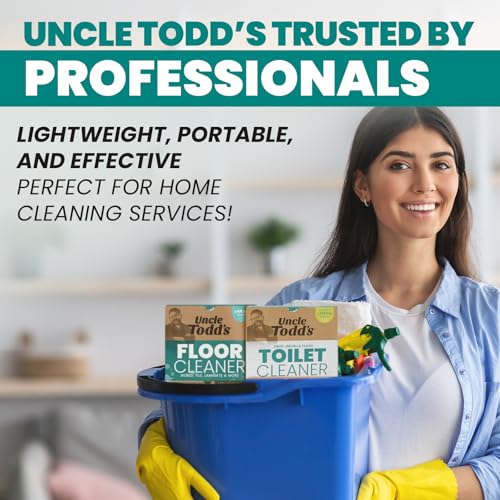 Uncle Todd's Toilet Cleaner Sheets - 30 Dissolvable, Plastic-Free