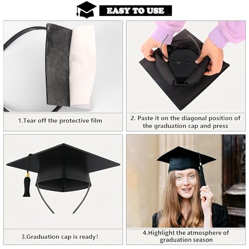 Doneace Graduation Cap Headband Insert for Secure Fit and Hairstyle