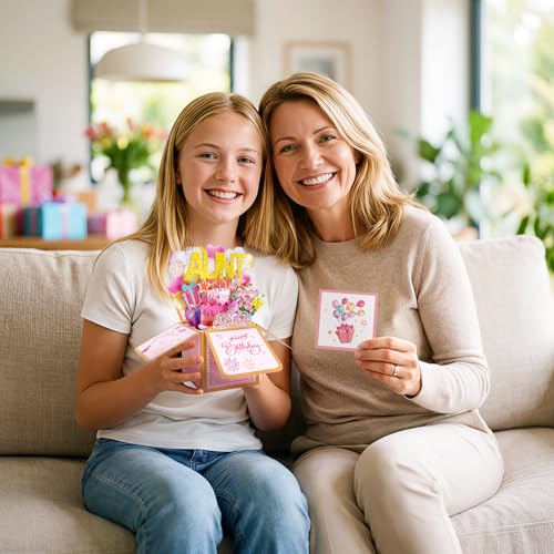 3D Pop Up Birthday Card for Aunt | Interactive Surprise Gift
