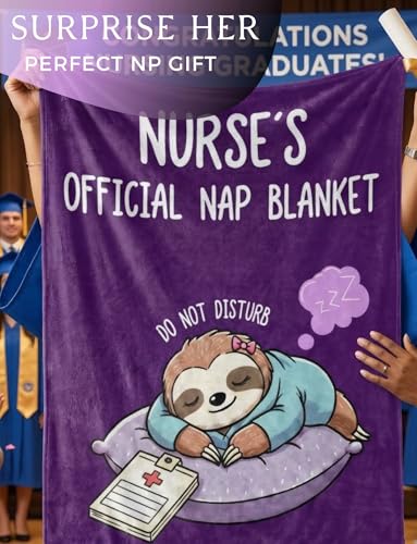 Official Nurse Gift Flannel Blanket 60x80 Inches - Cozy and Warm
