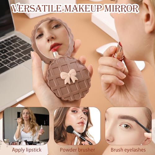 Mabor Compact Mirror for Purse - Portable Folding Aesthetic Pocket Makeup Mirror