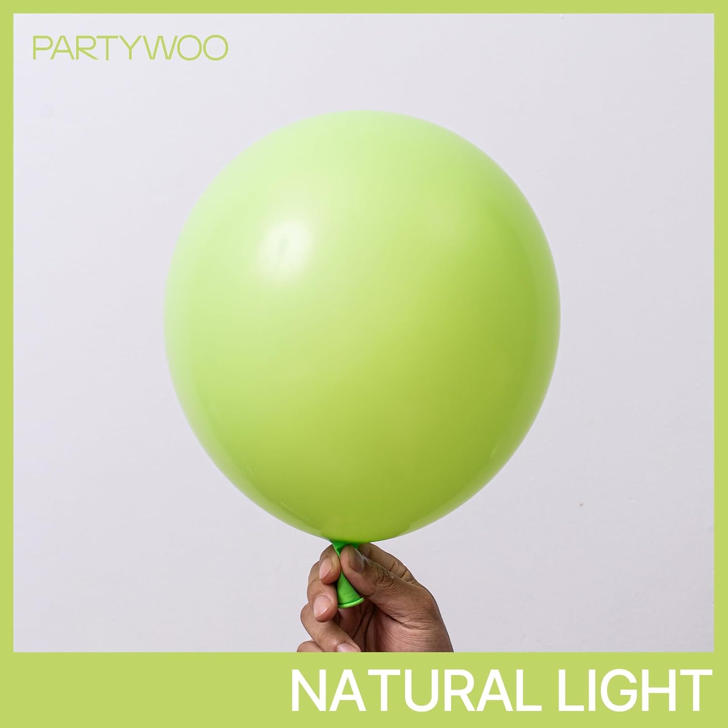 PartyWoo Lime Green Balloons - 127-Piece Latex Balloon Arch Kit | Various Sizes for Graduation & Birthday Celebrations