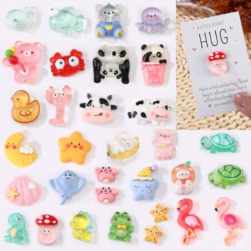 Wonderjune Pocket Hug Tokens - 30 Sets of Animal Appreciation Gifts
