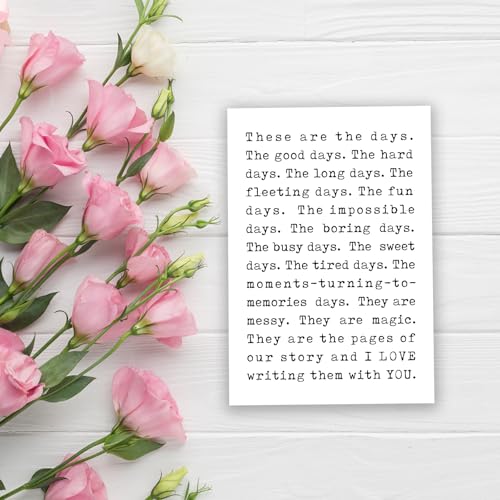 Qamza Romantic Anniversary Card for Women Men - These Are the Days, Variation #3