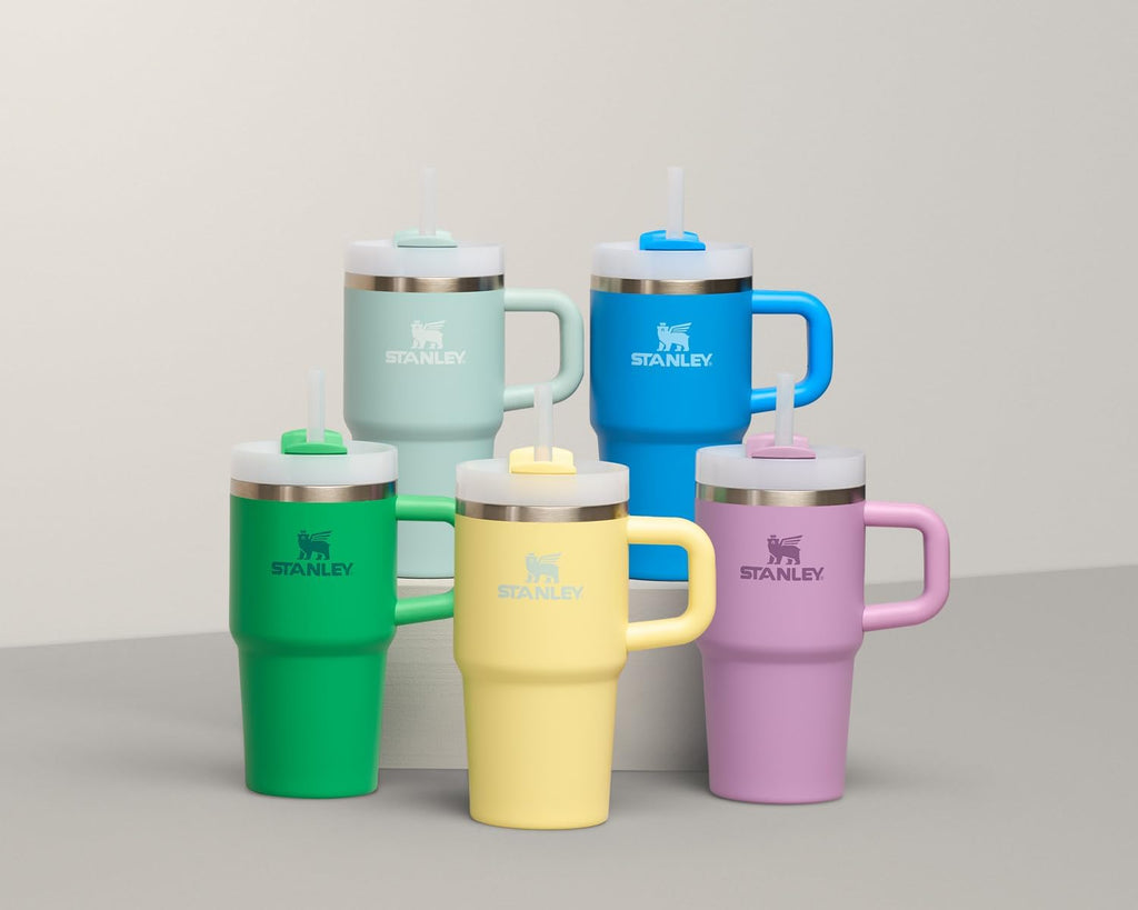 STANLEY Quencher H2.0 Tumbler - 14 oz Insulated Stainless Steel Cup with Handle & Straw | Seafoam Color