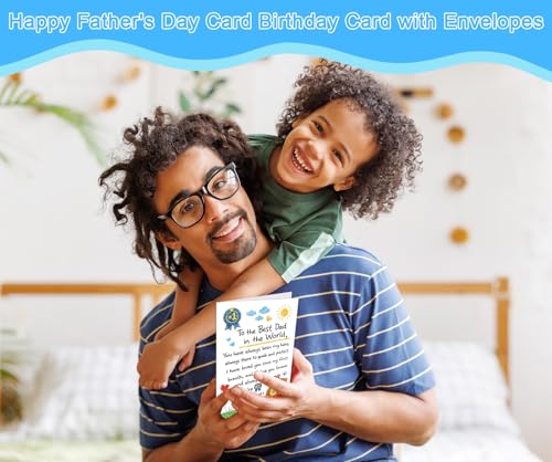 Best Dad Father's Day Card with Envelope - 5x7 Keepsake