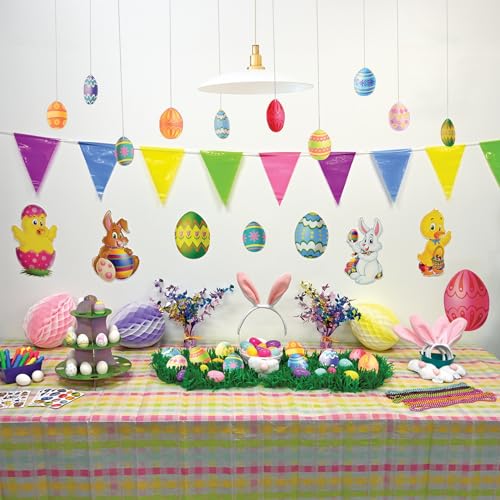 Beistle Mini Easter Egg Cutouts – 10 Double-Sided Decorations, 4.5"