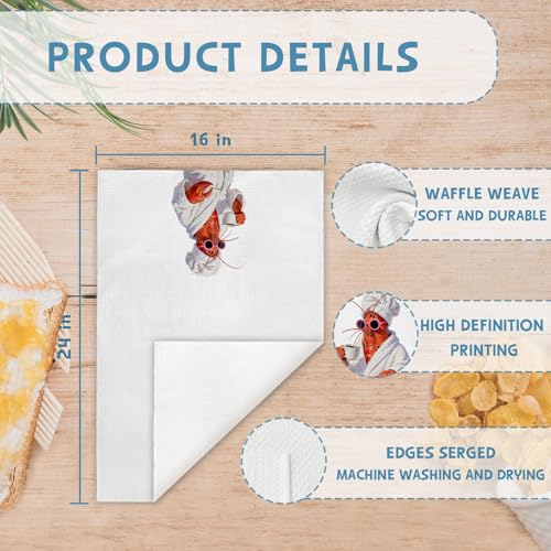 Lobster Hand Towels - Funny Coastal Decor, 16x24 Inch