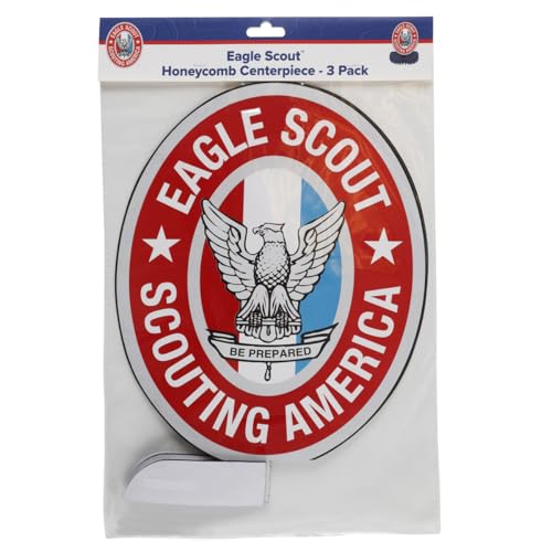 Boy Scouts of America Eagle Scout Honeycomb Centerpieces - Pack of 3