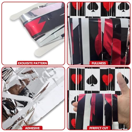Casino Fringe Curtains 2 Pack Poker Theme Las Vegas Party Decorations