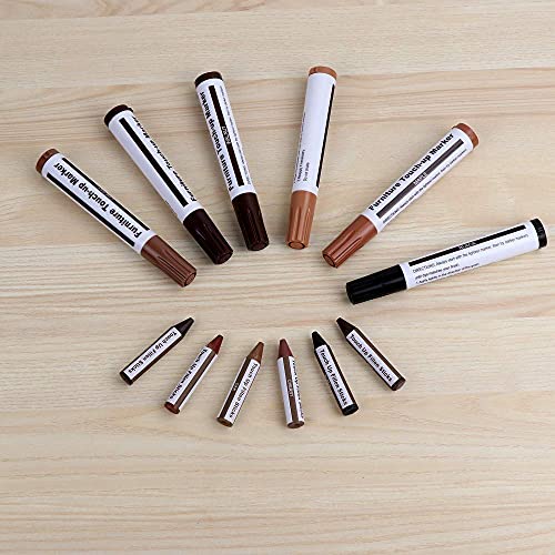 Furniture Repair Kit - 13 Markers & Wax Sticks for Scratches