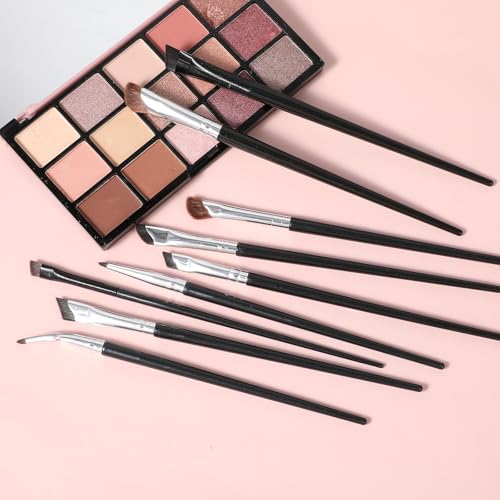 Molain 9Pcs Eyeliner Brush Set, Ultra Thin Angled & Flat Makeup Brushes