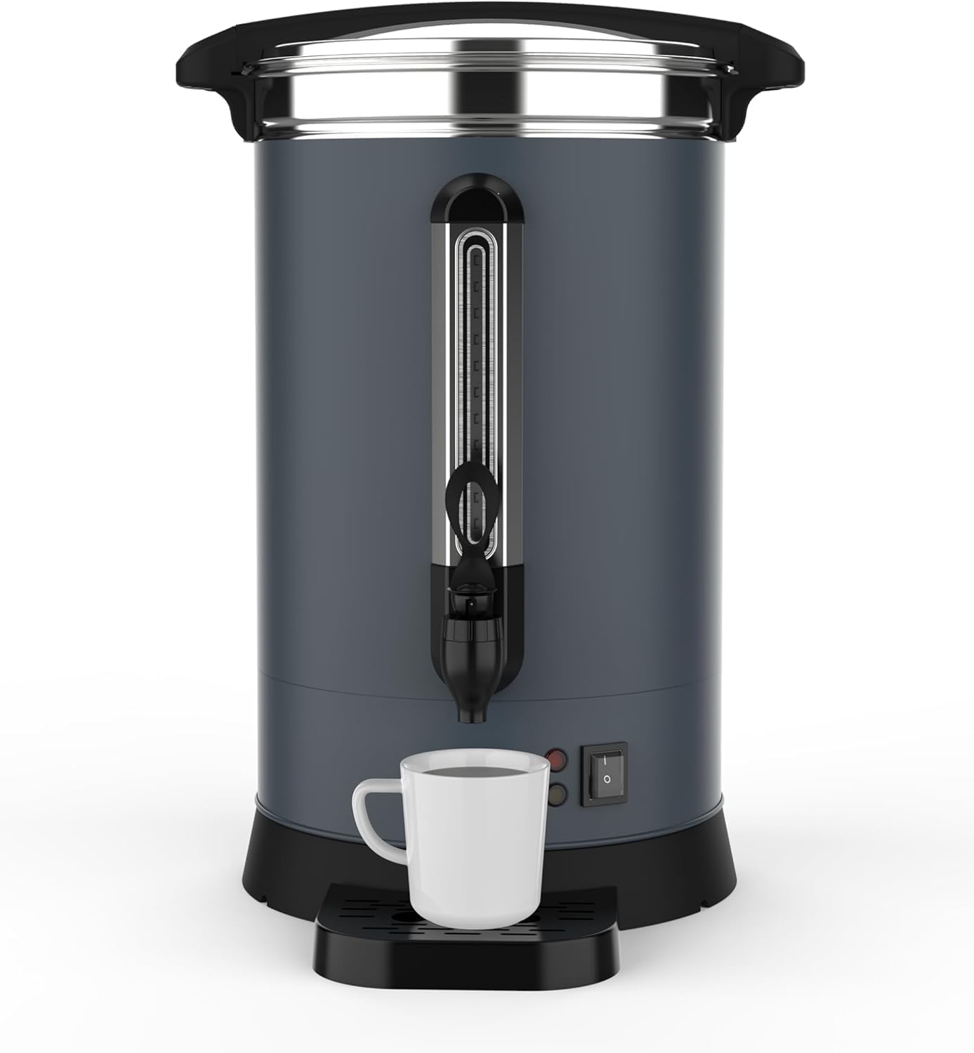 ExploreHorizon 80 Cup Commercial Coffee Urn - 12L/3.2Gal Stainless Steel Electric Coffee Maker With Double Wall Insulation, Hot Beverage & Water Dispenser for Weddings, Parties, Catering, Buffets