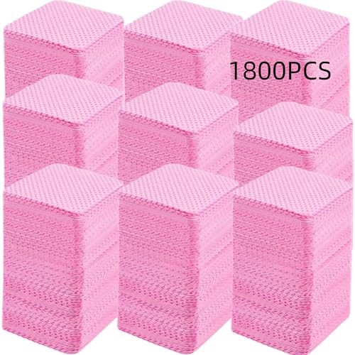1800 PCS Lint Free Nail Wipes & Gel Polish Remover Pads, Pink