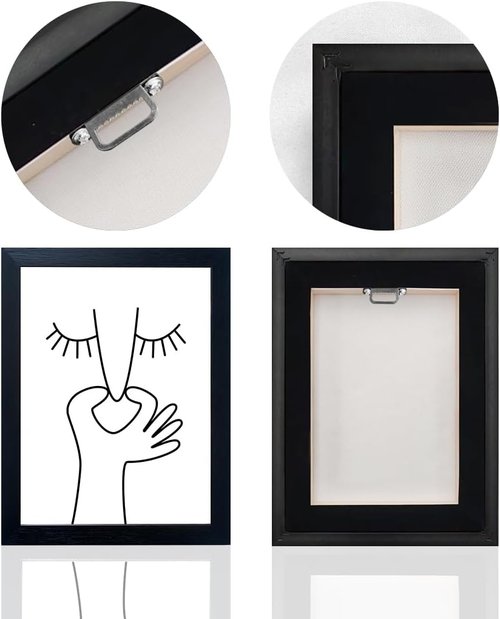 Framed Black and White Bathroom Wall Art | Funny Toilet Humor Canvas Print Decor