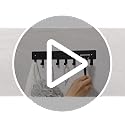 Key Holder Wall Mount with 8 Hooks - Durable Adhesive Key Rack