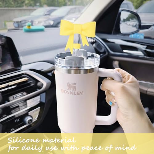 Cute Silicone Bow Straw Covers for Stanley 30/40 oz Tumbler (3 pcs)