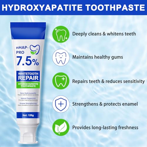 Hydroxyapatite Toothpaste 7.5% - Fluoride-Free Enamel Protection 120g