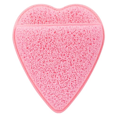 APRILSKIN Heart-Shaped Plush Facial Cleansing Sponge & Exfoliating Scrubber